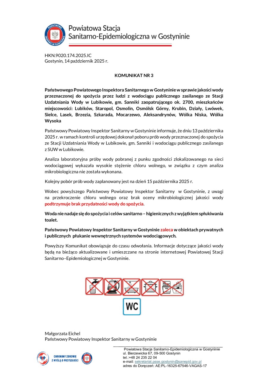 Komunikat sanepidu nr 3